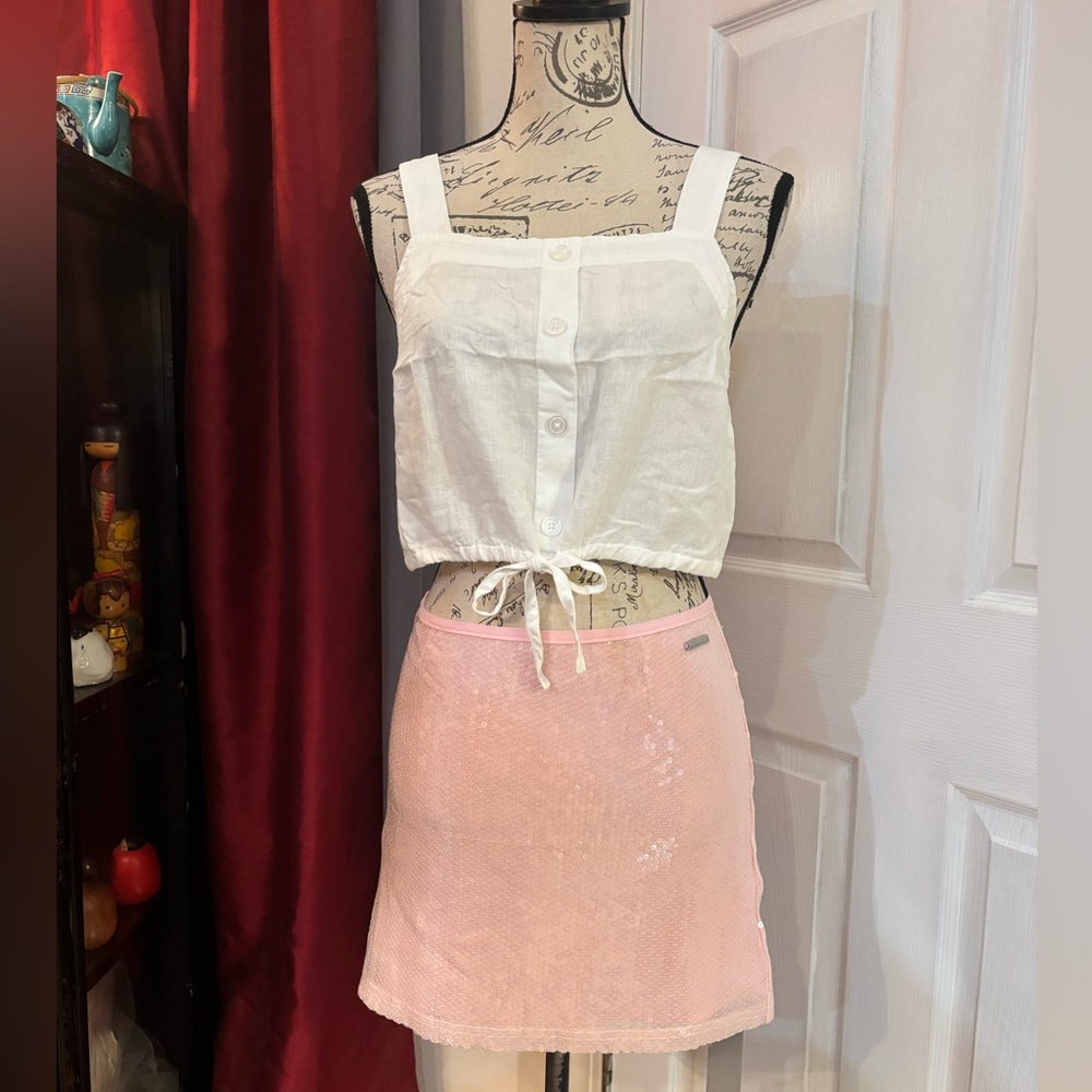 ON HOLD! MissGuided Ice Pink Sequin Mini Skirt